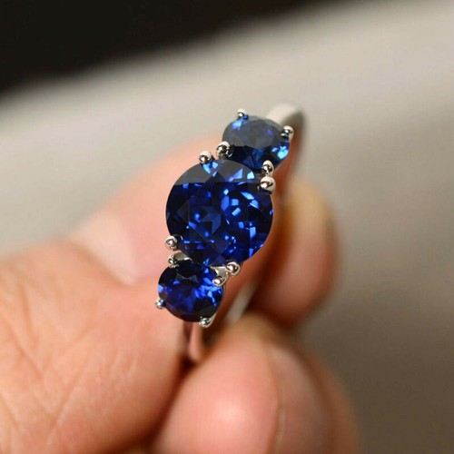 2ct pierre saphir bleu - 3,