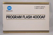 Brochure/Mode d’emploi/Notice Anglais/Français - MINOLTA Maxxum Flash 4000AF