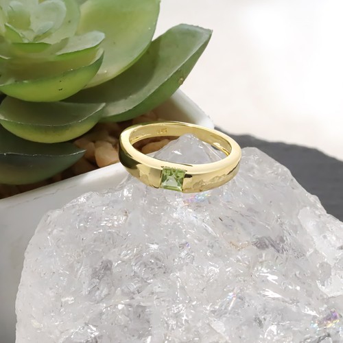 Bague chevalière péridot
