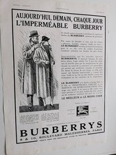 Publicité de 1937 Burberry