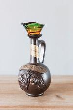 Cruche Vintage en Grès Bouteille Calvados avec Bouchon en Verre Doseur