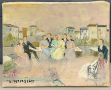 Tableau Ancien Huile Toile