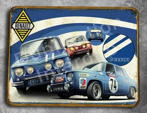 Plaque metal vintage renault - metal,