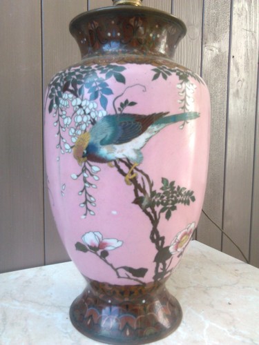 Cloisonné asiatique rose - , rare