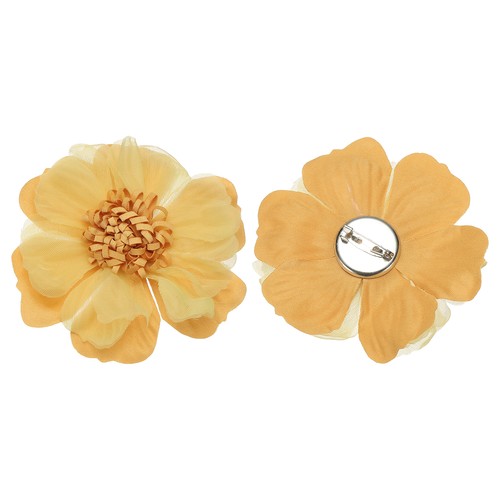 Broche fleur tissu 2 - tissu, 4",