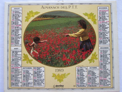 Almanach des ptt calendrier - des,