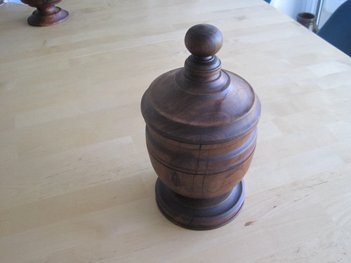 Pot bois olivier tournée - en,