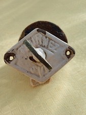 trés rare piéce de facade,sonnette mécanique ancienne de porte,tournez SVP,marqu
