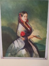 Tableau Peint Portrait Dama