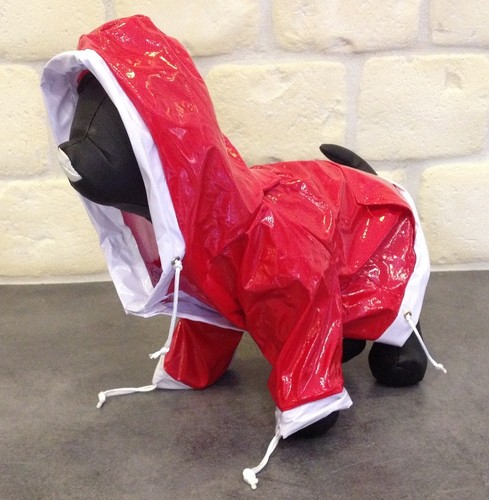 Impermeable cire rouge blanc - impermeable,
