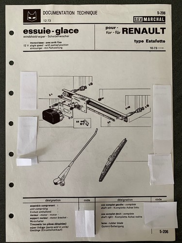 Fiche technique 1973 - fiche,