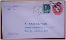 ATLINTO LODGE ATLIN CANADA 1917 MASONIC FREEMASON WOLF-SMITH OLD LETTER COVER