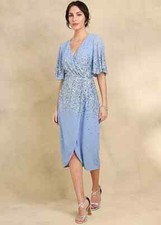 Robe En Sequins Bleu Pâle À