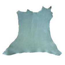 Peau de cuir de chèvre chagrin nacré - BLEU D'EAU O51