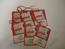 lot de 6 étiquettes de vidange anciennes 