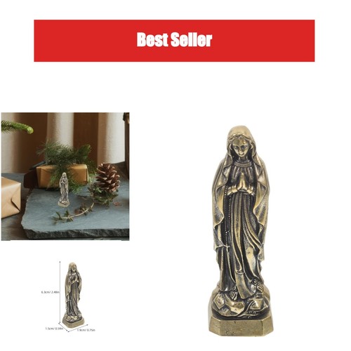 Statue vierge marie laiton - statue,
