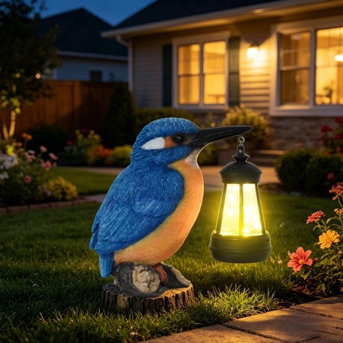 Lampe statue jardin kingfisher - statue,