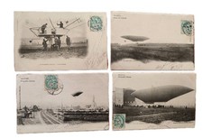 Rare réunion 4 CPA 1904