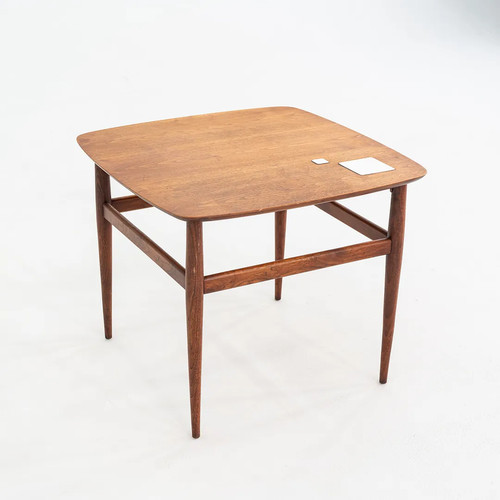 1960s rectangluar walnut side - rectangluar,