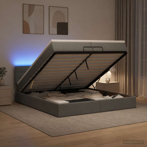 Lit coffre avec matelas led - lit,