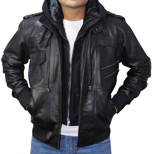 Blouson bombardier cuir - bombardier, en