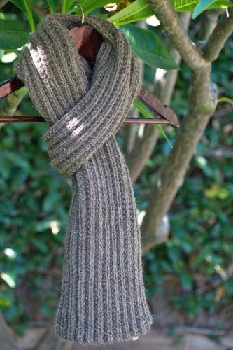 Handmade knit scarf - scarf,