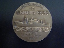 médaille paquebot CLEMENT ADER Cie de navigation des chargeurs réunis - 1954