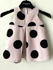Ravissante ROBE Rose & pois noir H&M Bébé fille 3 mois (2-4M) coton état Neuf