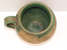 -POT TERRE CUITE VERNISSEE VERTE LA CHAPELLE DES POTS XVIII/XIXe POT à MIEL   D