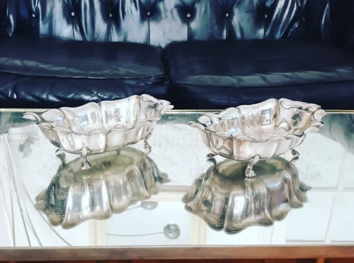 Rare paire présentoir à - de,