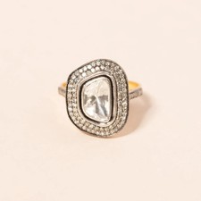 Bague Pave Diamant en Argent