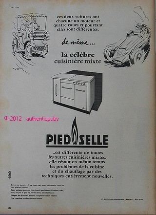 Publicite 1960 pied selle - de,