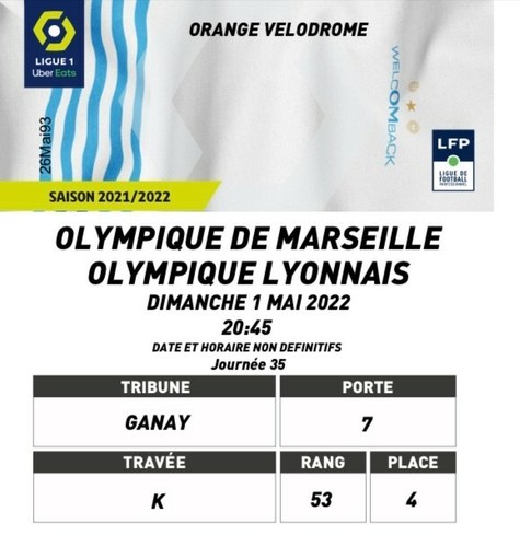 Places marseille lyon ol - marseille-lyon, om-ol