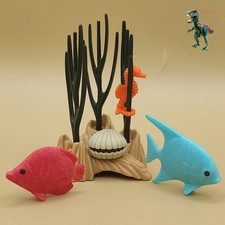 Playmobil paysage sous-marin-diorama-mer-océan-aquarium-poissons-plongeur-plo...