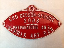 CESSON-SÉVIGNÉ Ille-et-Vilaine 2003 - Plaque de concours hippique en fonte d'alu