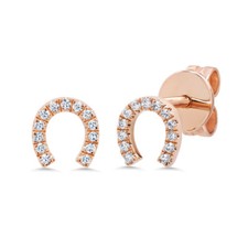 14K or Rose Diamant Fer à