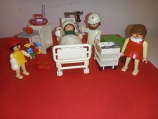 Playmobil 3495 Chambre d'Hôpital Infirmière malade medecin vintage System Klicky