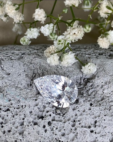 Bague diamant blanc canari - , en