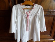Ancienne liseuse Brodée chemise de nuit,broderie,lingerie ancienne 1930