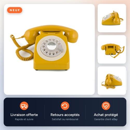 Téléphone rétro gpo 746 - téléphone, à