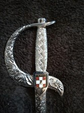 Coupe papier métal, épée