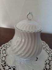 Sucrier Ancien En Porcelaine Blanche De Limoges Tharaud Modèle Exclusif Sillage 