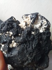 Calcite sur pouzzolane, Ht. Loire, mineraux France