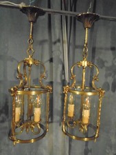 Paire de lanternes de hall fin