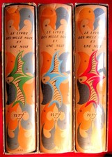 Le livre des mille nuits et une nuit en 3 tomes - Cartonnage NRF de Paul Bonet