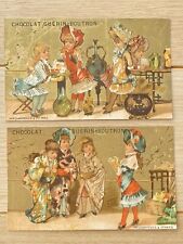 2 Chromos Guérin Boutron  - Kimono et vase Chinois - Poupée Champenois