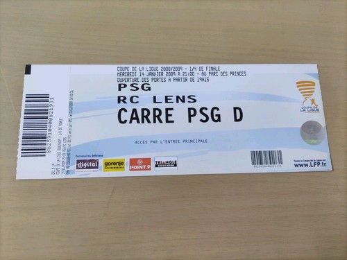 Ticket match psg rc lens - ticket,
