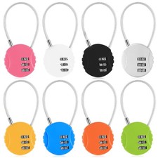 8 Pcs Cadenas Code 3 Chiffres, Cadenas Valise Avion, Petit Cadenas à Combinai...
