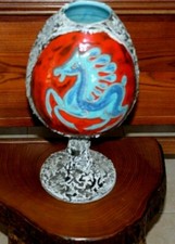 Grand Vase en faïence Vallauris modèle 3757 "Pugi " non signé années 60