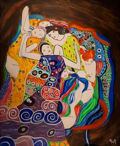 Klimt les vierges peinture - vierges,